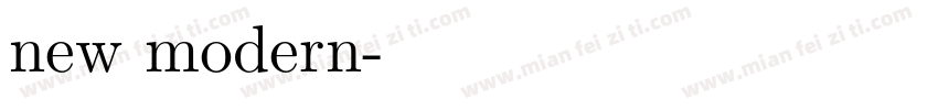new modern字体转换